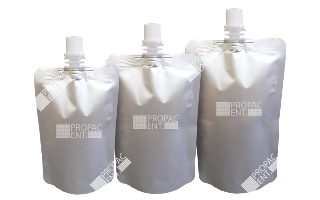 spout stand pouch aluminium glossy 150ml 250ml 350ml