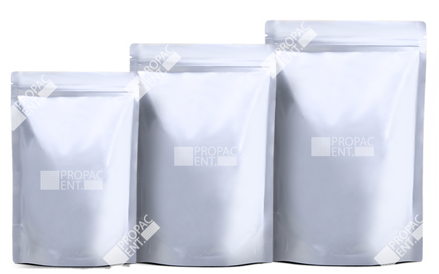 stand pouch zipper aluminium glossy