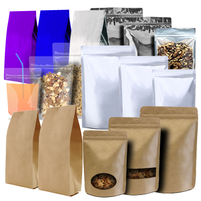 Variation of plastic packaging pouches